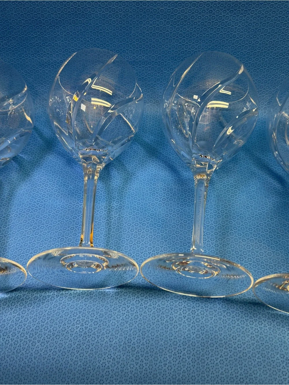 Set of Four Mikasa Olympus Magnum Goblets Crystal Red Wine Glasses or Water.